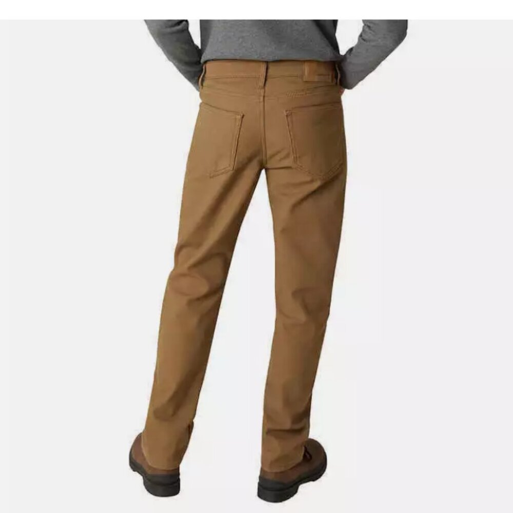 Weatherproof Vintage Men’s Fleece Lined Pant Bonded Fleece Lining Stretch Canvas - Picture 4 of 5